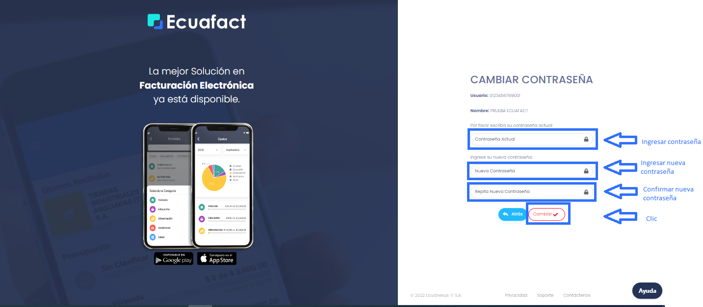 Cambiar contraseña