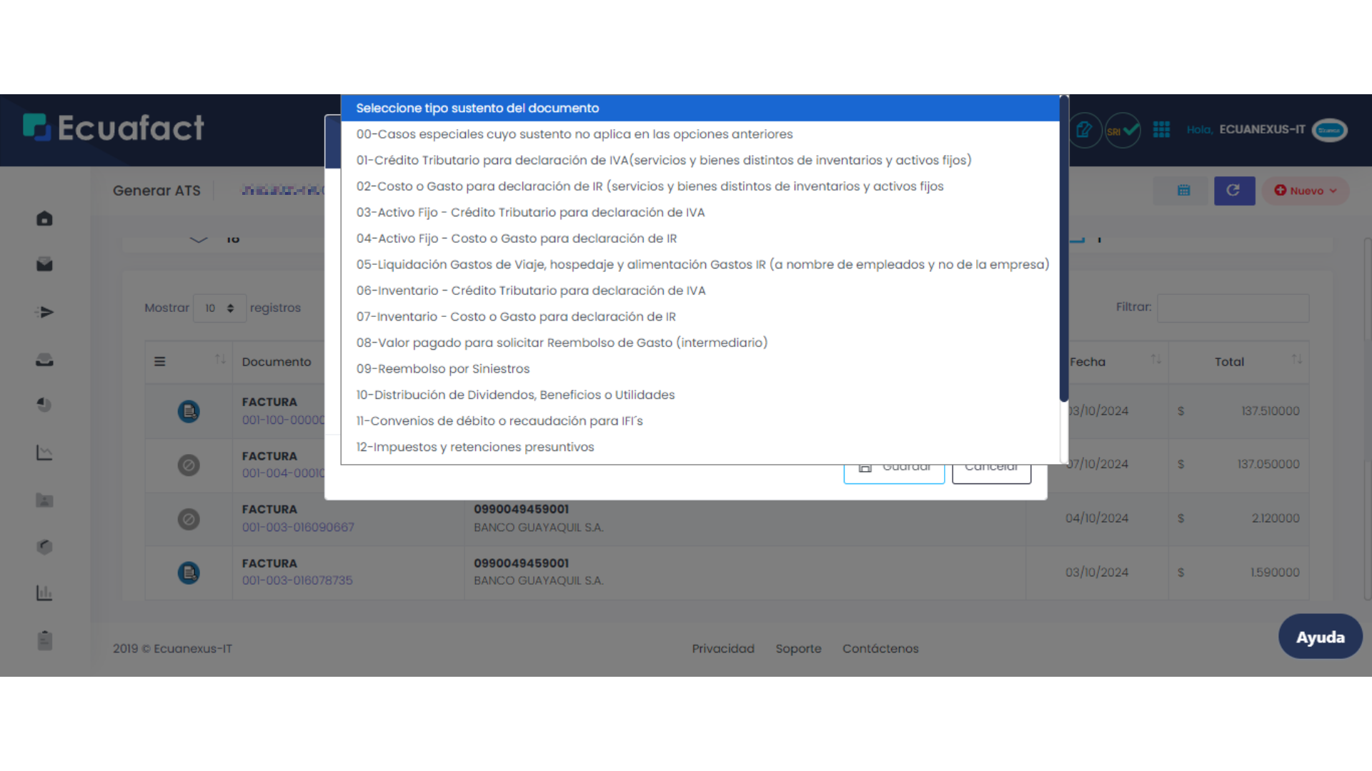 Cómo Generar el ATS en ECUAFACT
