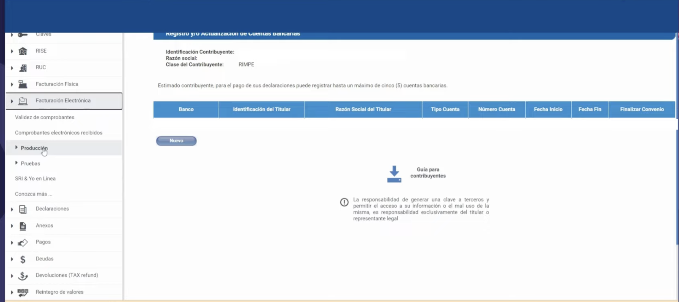 Solicitud de Autorización de Emisión SRI