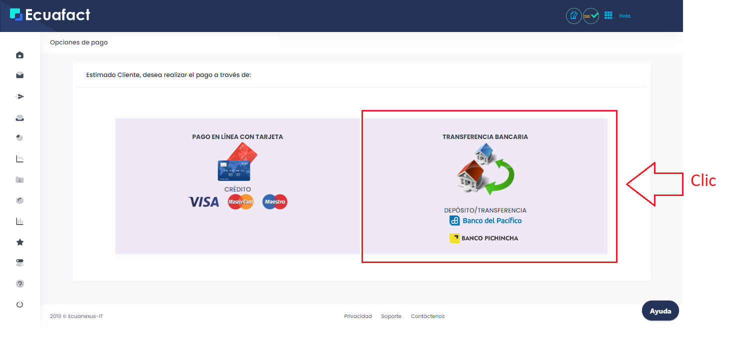 &; Guía para subir comprobante de pago en ECUAFACT